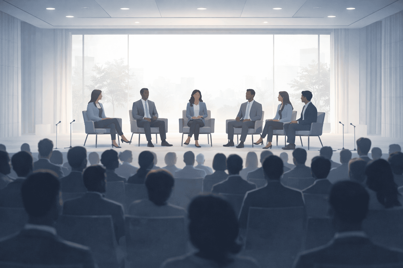 Participants in a structured dialogue